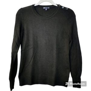Women's Gap Luxe Angora Blend Black Long Sleeve Sweater Size Small